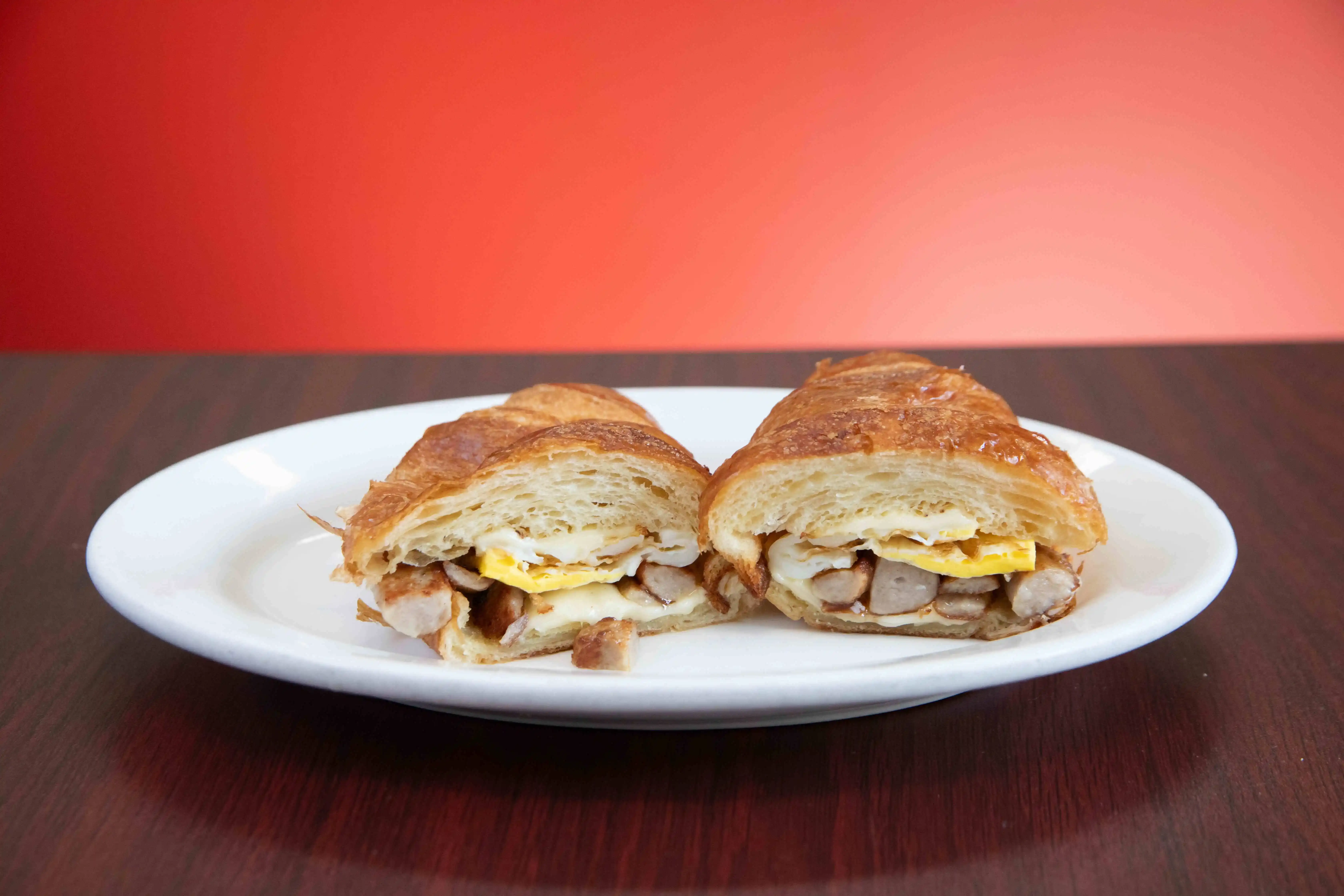 Sausage, bacon, Egg Breakfast Sandwich